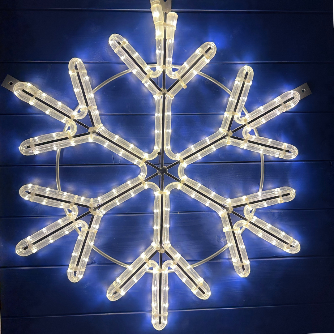 LED světelná vločka III, závěsná, pr