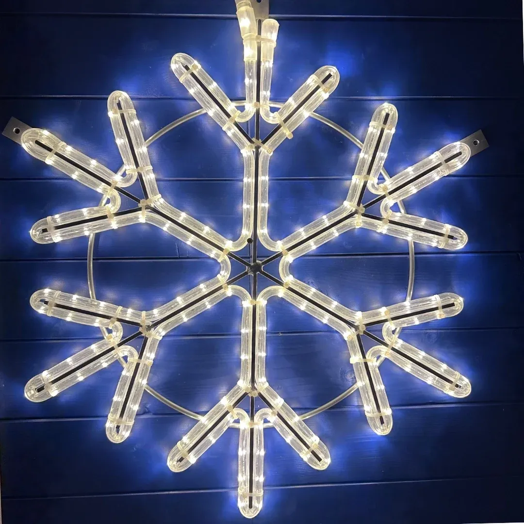 LED světelná vločka III, závěsná, pr