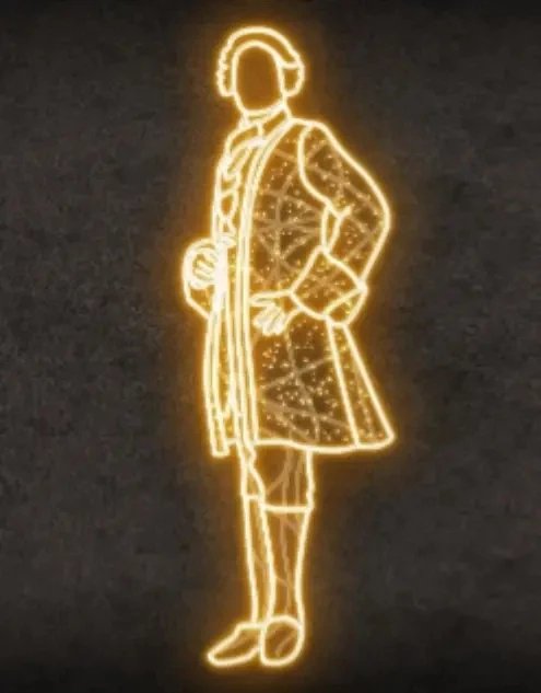 LED světelná BAROKNÍ POSTAVA MUŽE, teple bílá,