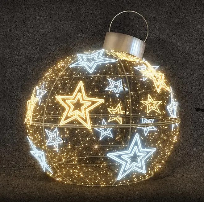 LED světelná koule s hvězdami, prům