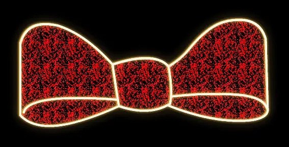 LED světelná mašle, 75 x 35 x 3 cm, teple bílá, 230V, 12,7W, 3,2 kg