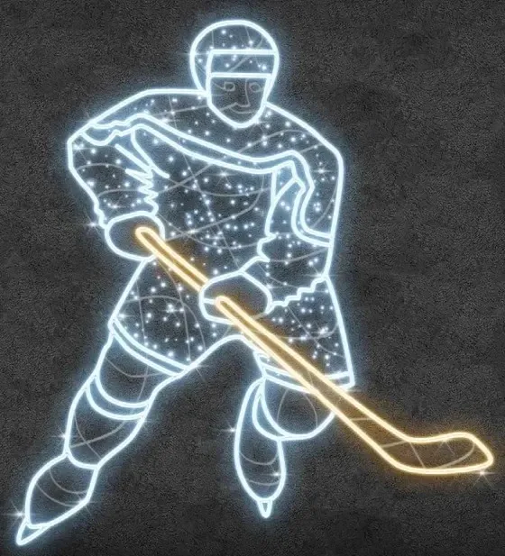 LED světelný hokejista,