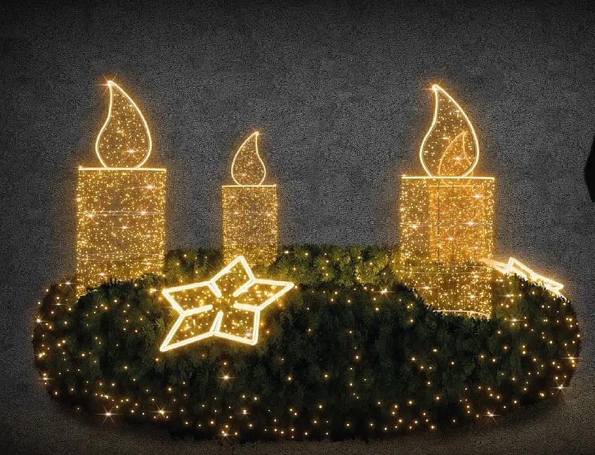 3D LED světelný věnec, prům