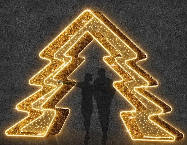 LED světelná brána, 420 x 325 cm, teple bílá
