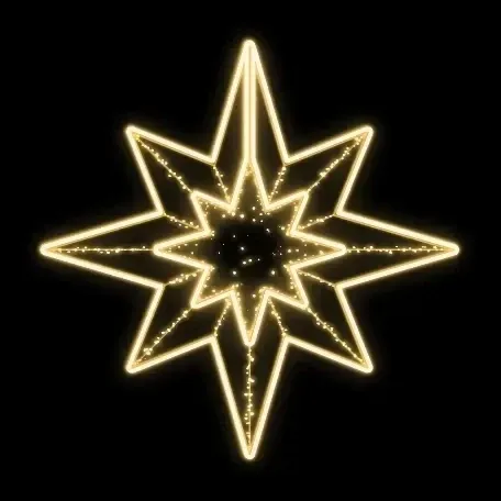 2D LED světelná hvězda, prům