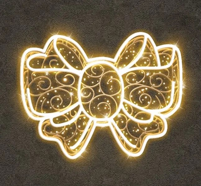2D LED světelná mašle,teple bílá, 230 v, 60,7 W,