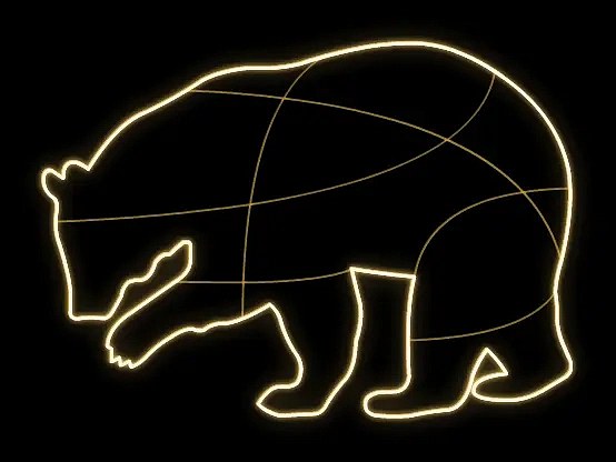 2D LED světelná medvědice, 170 x 130 x 60 cm, teple bílá, 230V, 27,8 W, 11,2 kg, ze 2 dílů, stojící