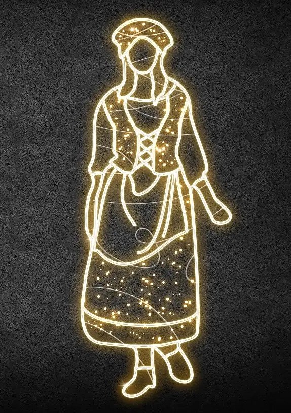 2D LED světelná selka, 200 x 80 cm, teple bílá, 36 V, 9,4 W, 12 kg, 5 dílů, stojící