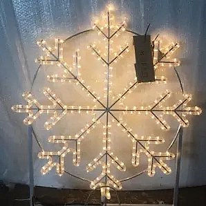 2D LED světelná vločka sada na VO, 80 × 80 cm, teple bílá
