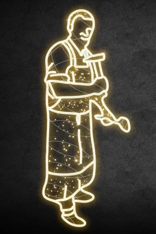 2D LED světelný bednář, 200 x 80 cm, teple bílá, 230V, 36W, 5 dílů, stojící