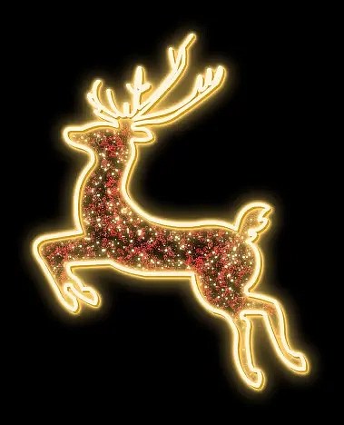2D LED světelný motiv, jelen, 285 x 375 cm, teple bílá, 230V, 87W