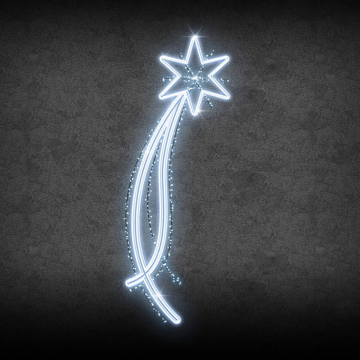2D LED světelný dekor na VO, 101 × 256 × 2 cm, ledově bílá, 230 V, 40 W, 9 kg, 1 díl