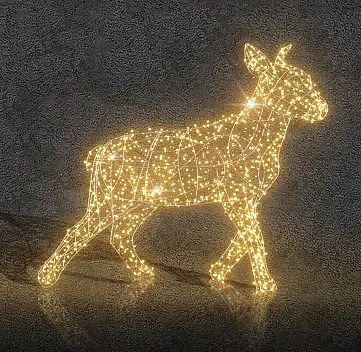 3D LED světelný koloušek  × 130 ×  cm, teple bílá, 36 V, 23,7 W, ze 2 dílů, v2 KG