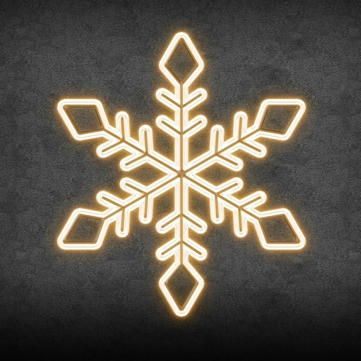 2D LED světelná vločka, závěsná, 120 × 120 cm, teple bílá, 230 V