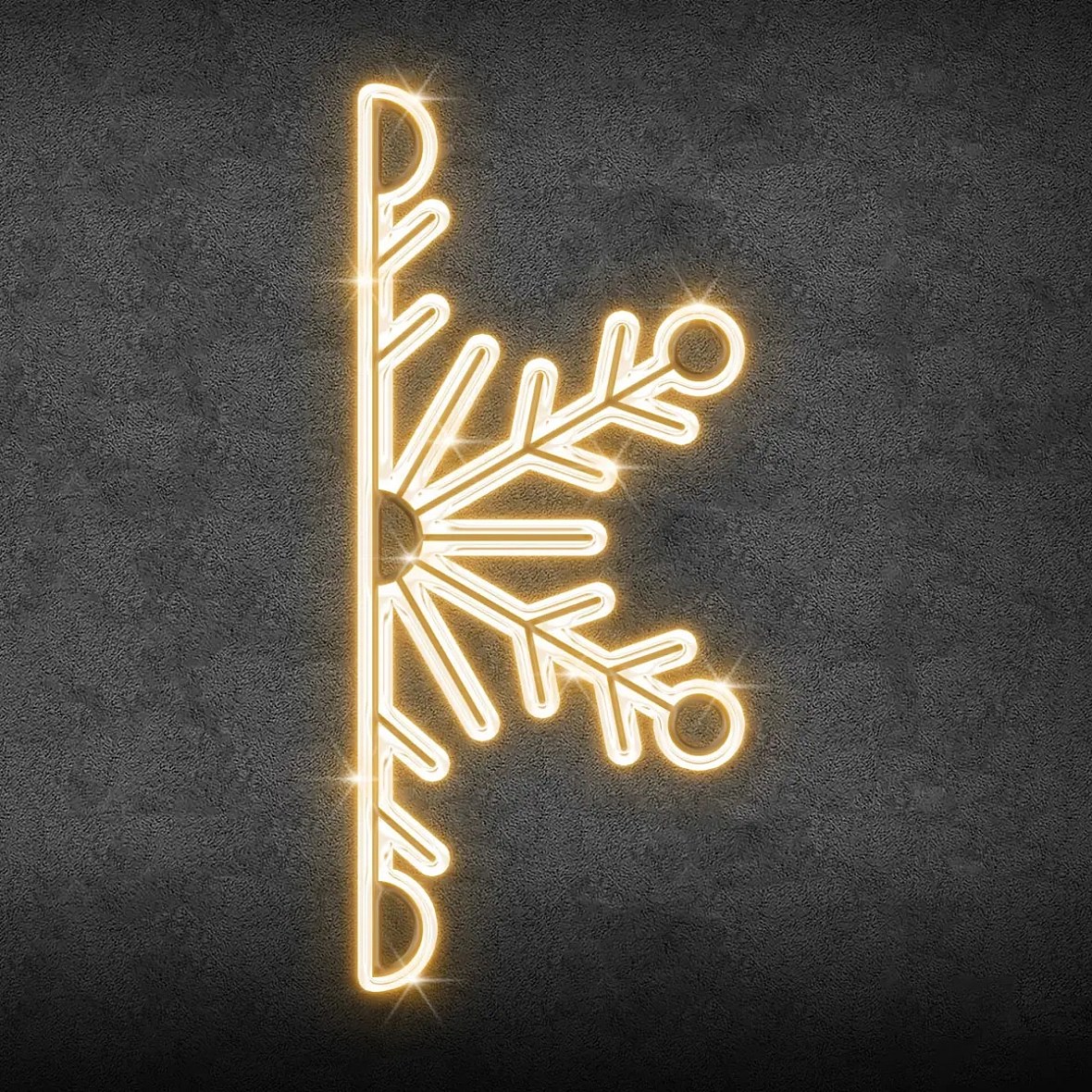 2D LED světelná půl vločka, závěsná, 450 × 220 cm, teple bílá, 230 V, 103,5 W, 22 kg