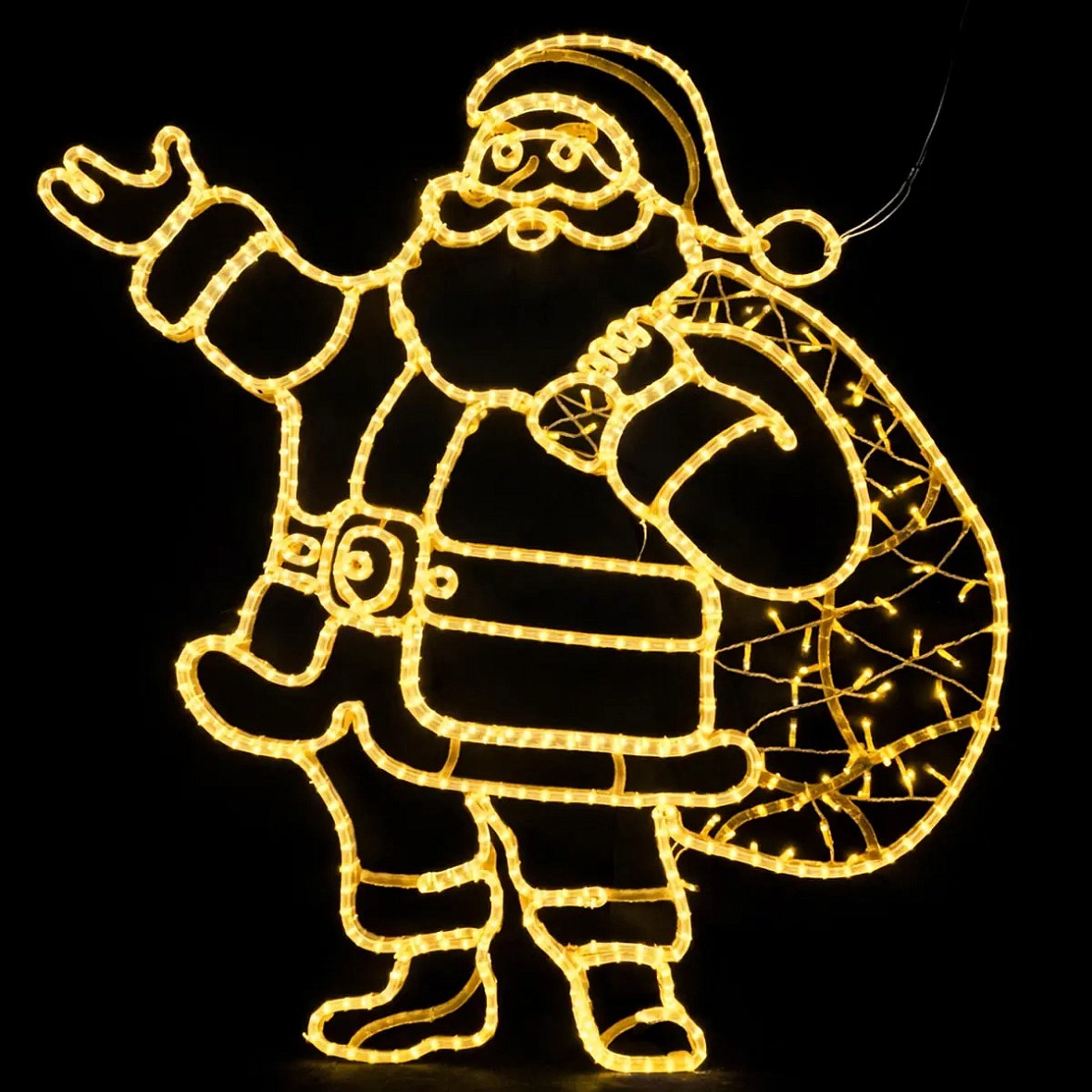 2D Santa Claus, závěsný, 140 × 185 cm, teple bílá, 36 V, 2 díly