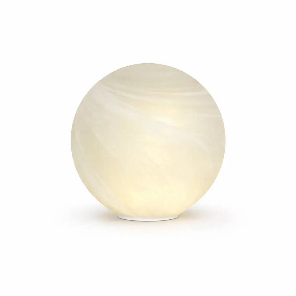 3D LED svítící koule Odina, bílá, matná, 20 cm, interiér