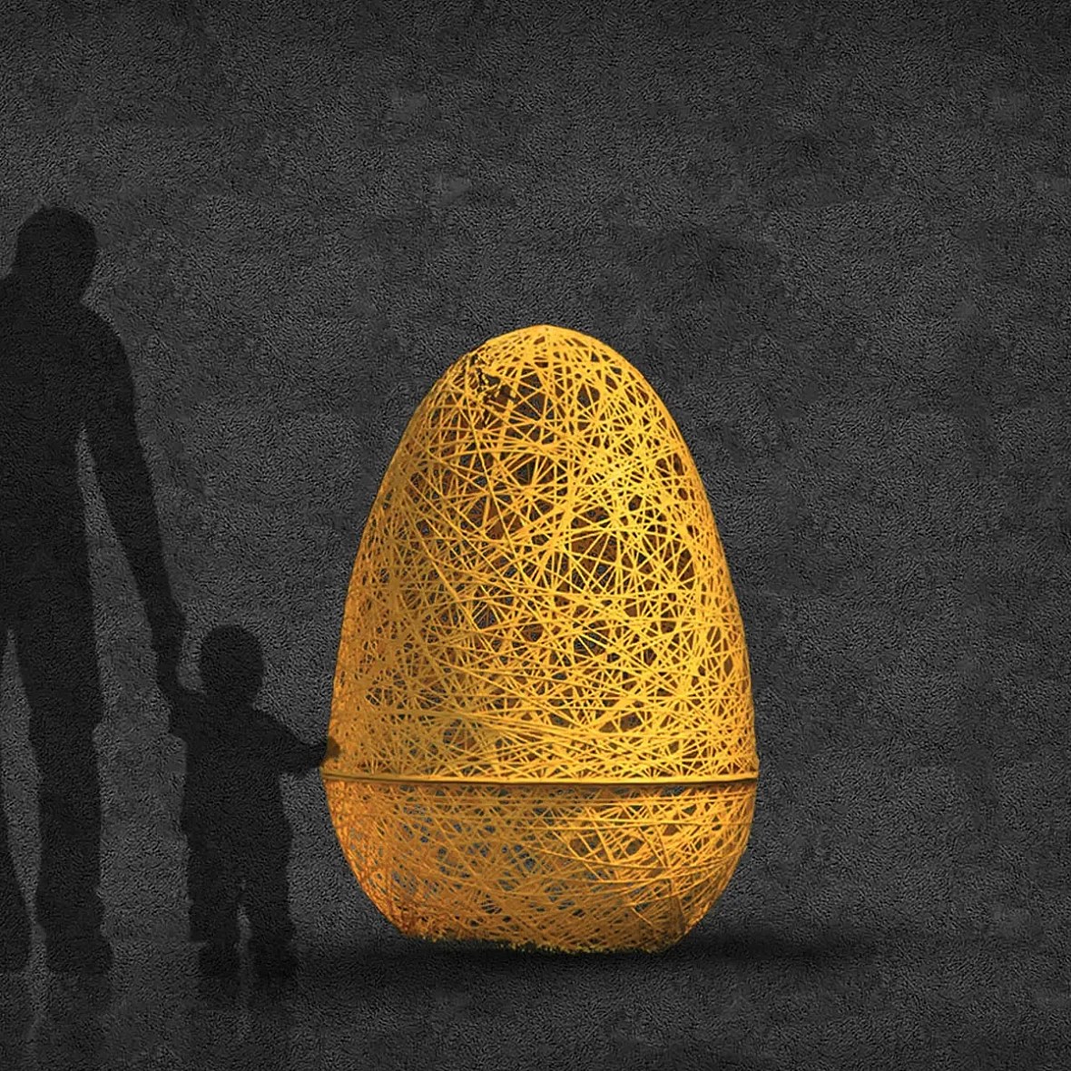 3D velikonoční vejce Fiberglassové, 100 × 150 cm, nesvětelné