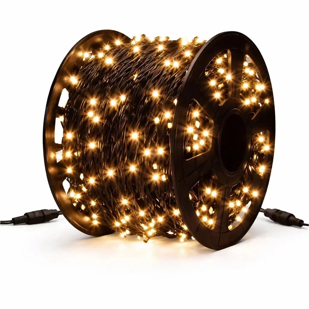 Eco Fix LED světelný řetěz 80 m, 36 V, teple bílá, černý kabel, IP67