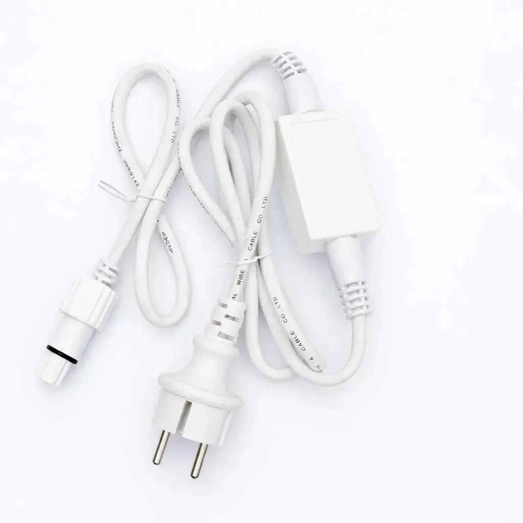 Easy Fix zdrojový kabel venkovní 480 W s oddělitelným ACDC, 150 cm bílý kabel IP67, 230 V