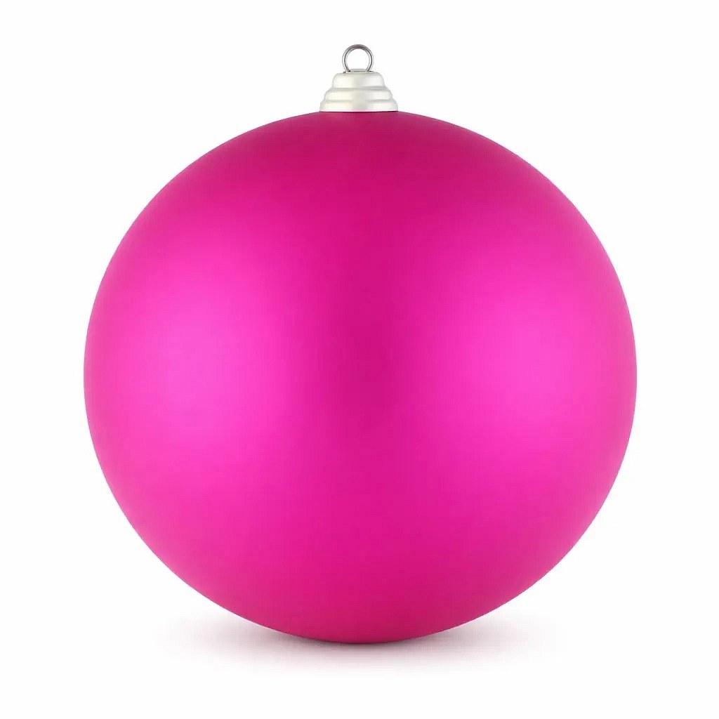 Velká vánoční koule 30 cm, růžová, matná, UV