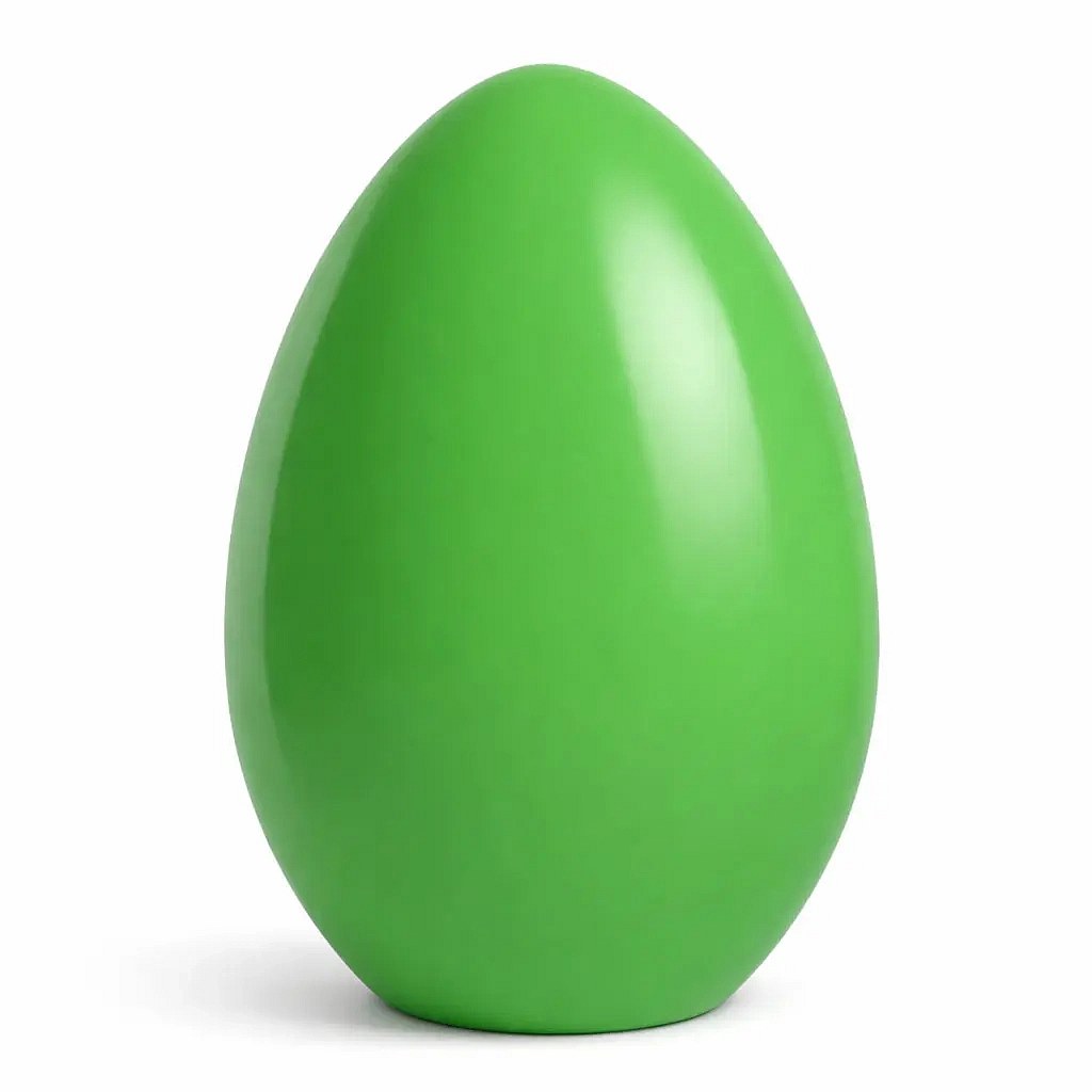 3D velikonoční dekorace vajíčko 200 cm, nesvětelné, zelené