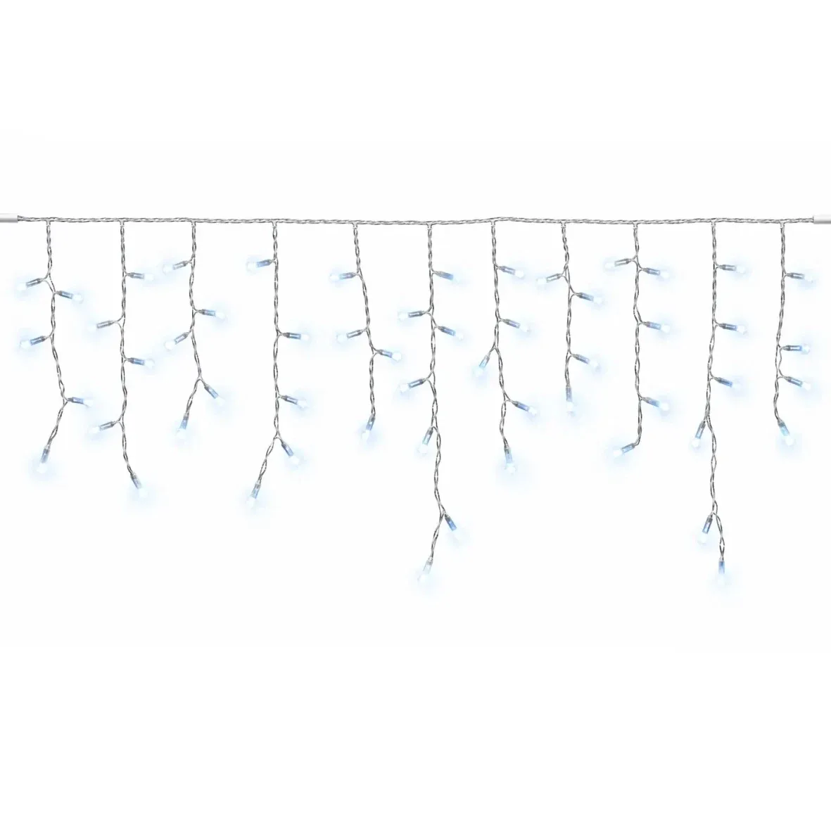 Hobby Line interiér LED rampouchy světelné 200 × 50 cm, ledově bílá, 40 diod, čirý kabel IP20, prodlužovací
