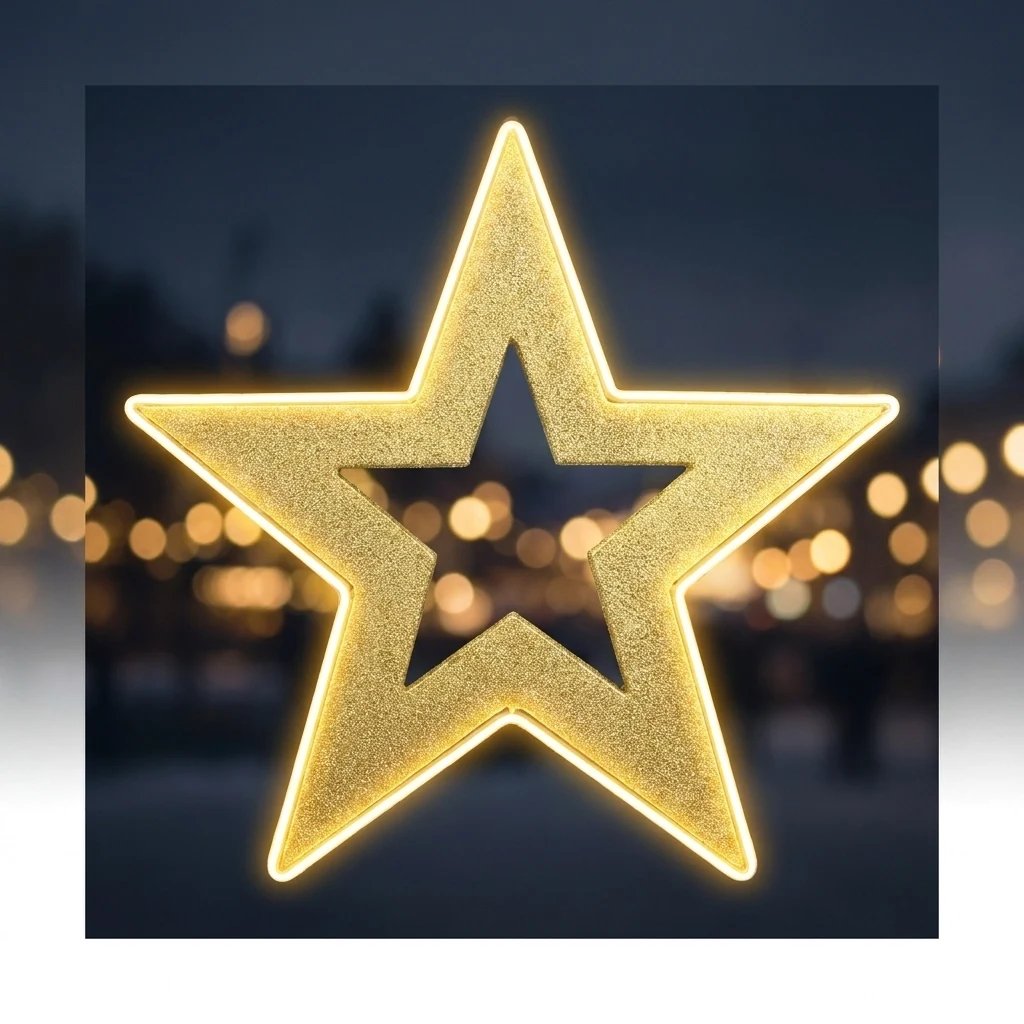 Easy Fix 3D LED Full-Wall Star Light 150 cm, gold, warm white with Flash, aluminium