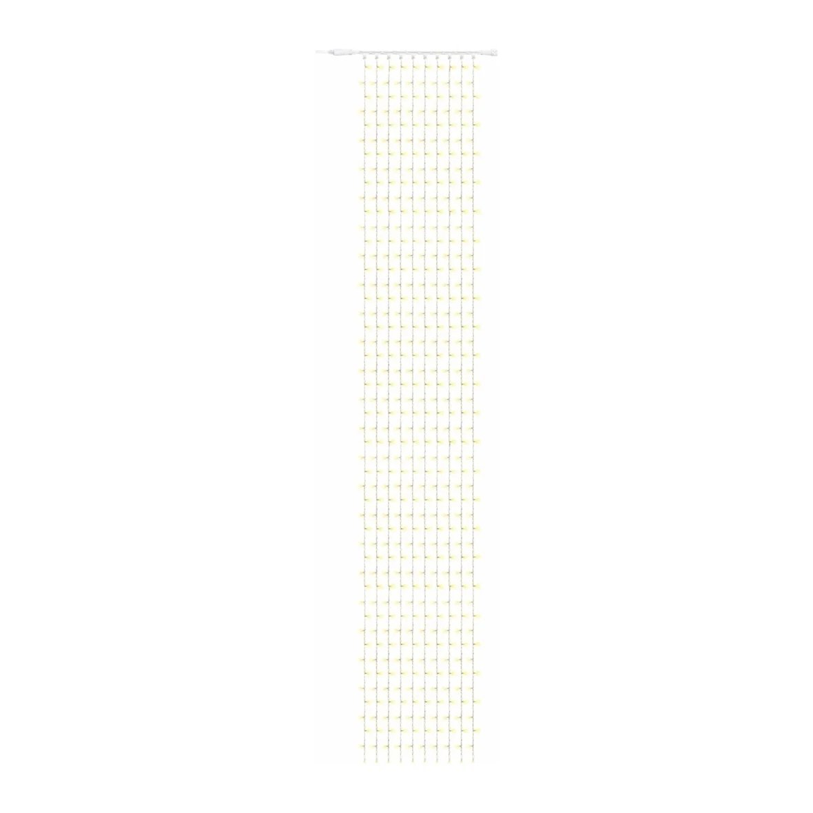 Easy Fix LED světelný závěs venkovní, 100 × 800 cm, teple bílá s FLASH, 700 diod, bílý kabel, IP67, prodlužovací
