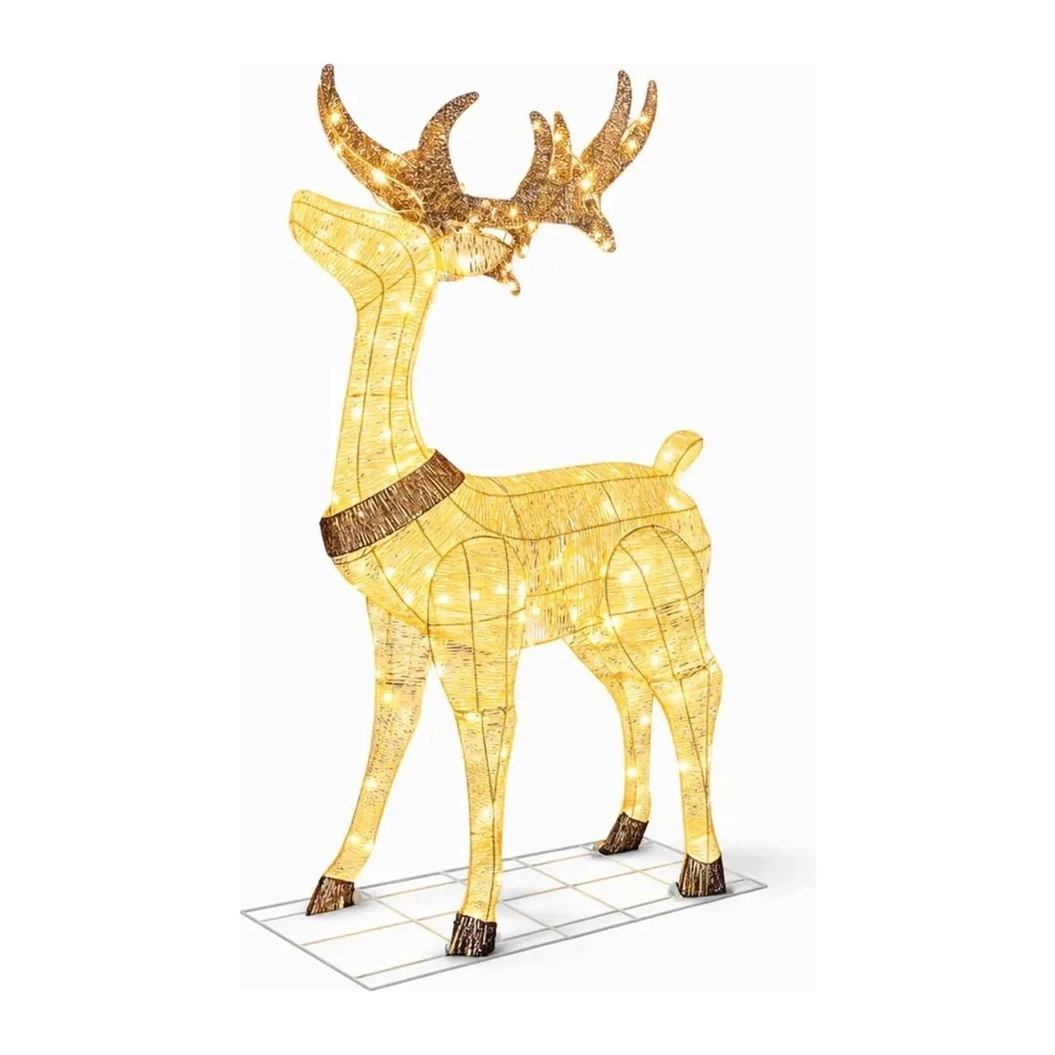 3D LED svítící jelen, 150 cm, teple bílý, 161 diod, IP44 venkovní