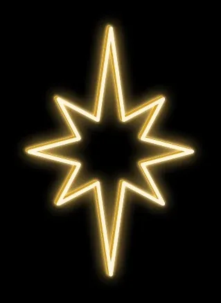 Easy Fix 2D LED star light X., 100 × 150 cm, warm white, hanging, aluminium