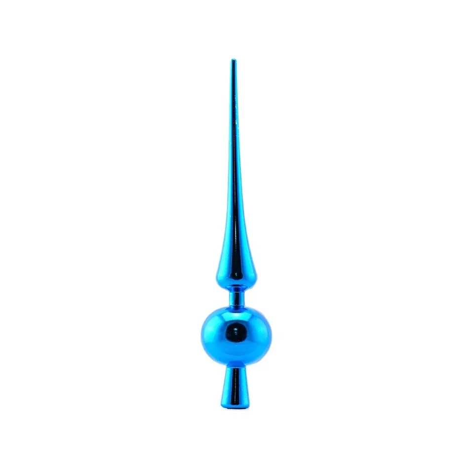 Christmas tree spike 6 × 28 cm, blue, glossy, plastic