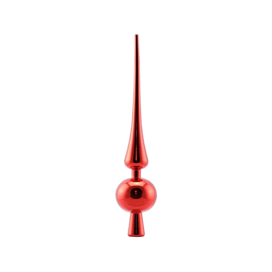 Christmas tree spike 6 × 28 cm, red, glossy, plastic