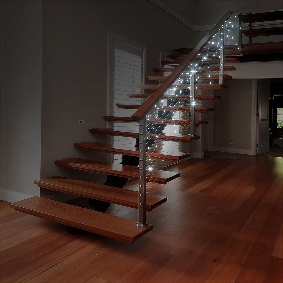 LED light set for house, HOBBY, 4+1 free, icy white, green cable