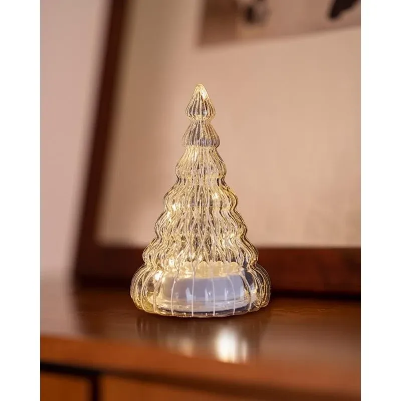 _Downloaded LED light tree, glass, clear,16,5 cm