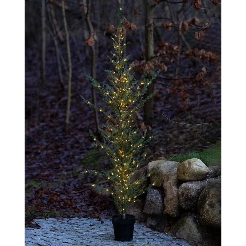 LED light tree in pot Cedar, 190 cm