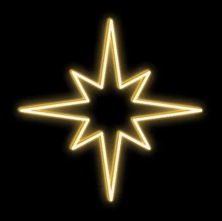 Easy Fix 2D LED star light, Ø 70 cm, warm white, hanging, aluminium