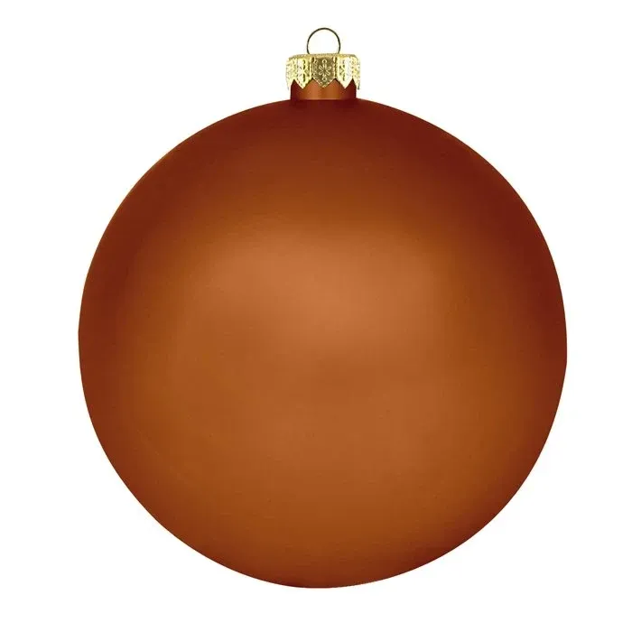 Christmas ornament - plastic ball 1 pc, d. 10 cm, brown, matt