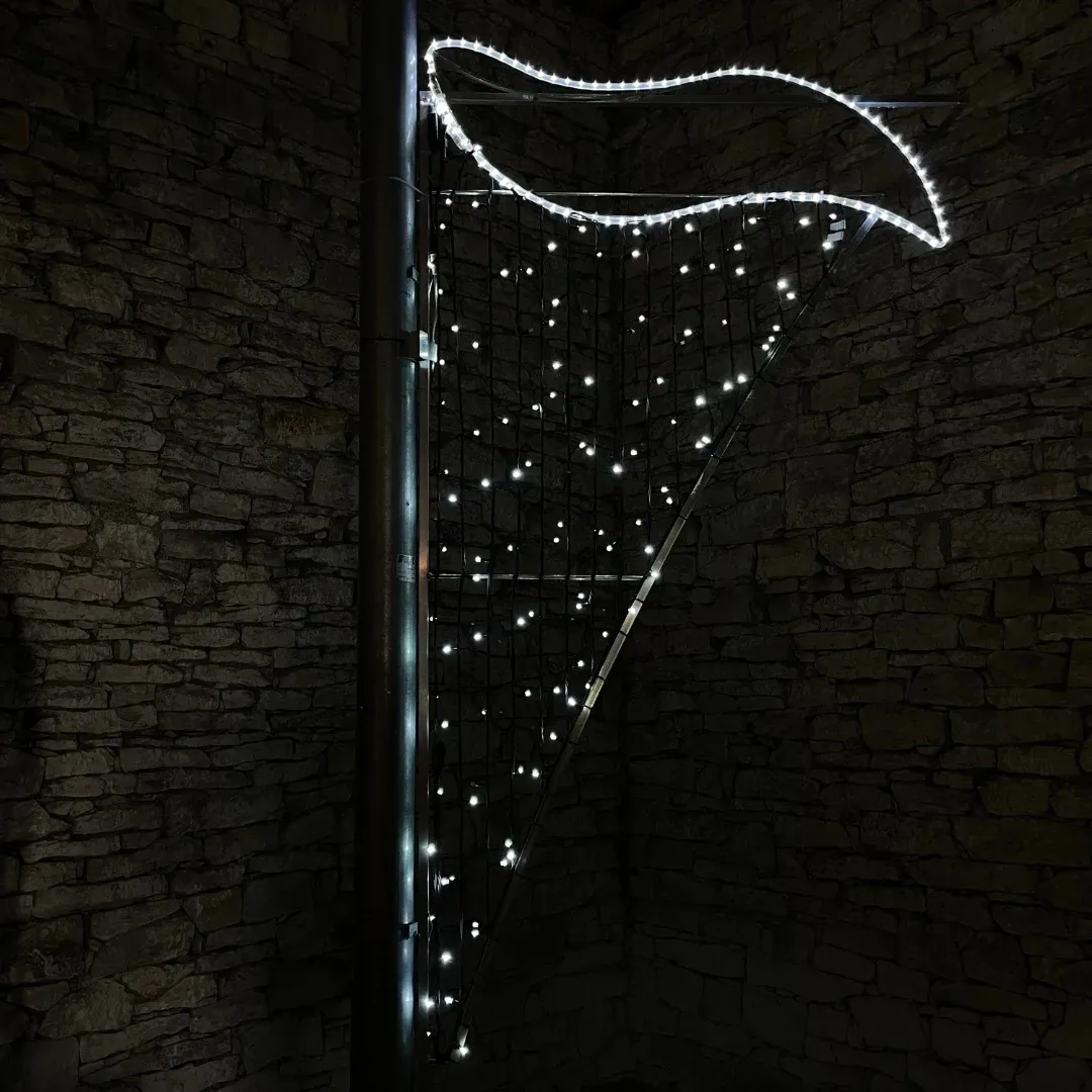 LED light decor,255x140cm, icy white wool, icy Flash