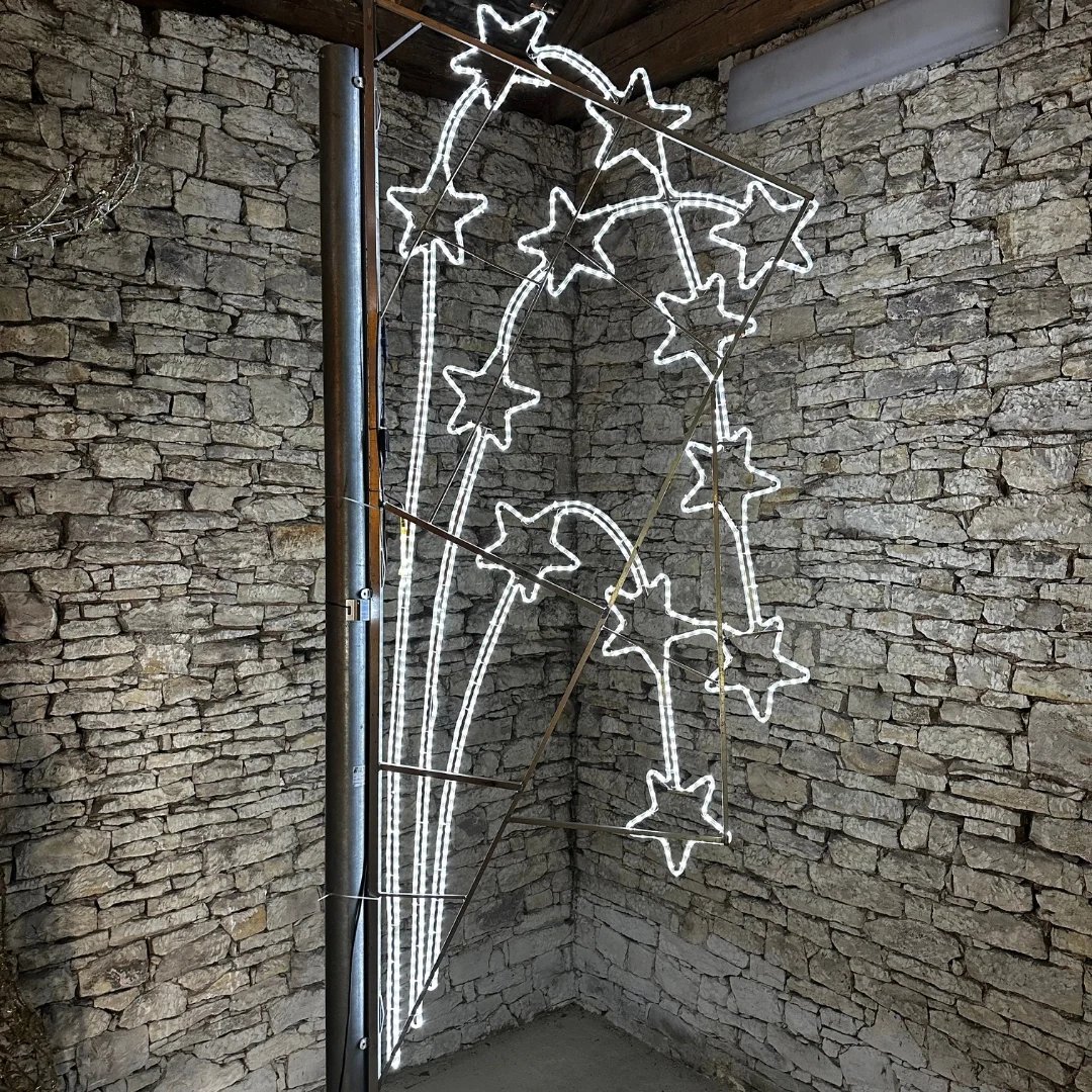 VO LED light motif shooting stars 12pcs, ice white