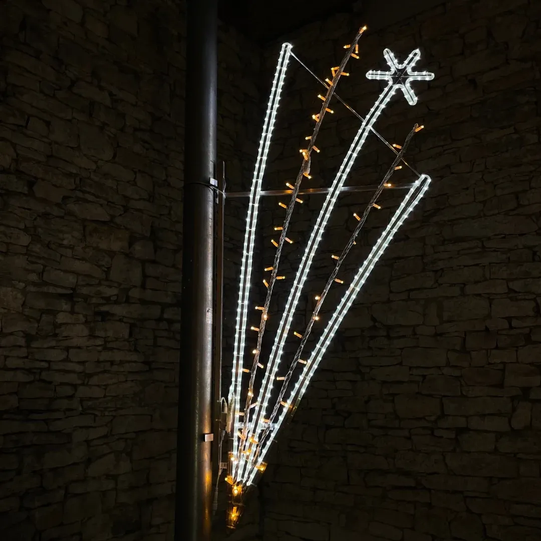 LED light decor, 90 x 210 cm, icy white and warm white