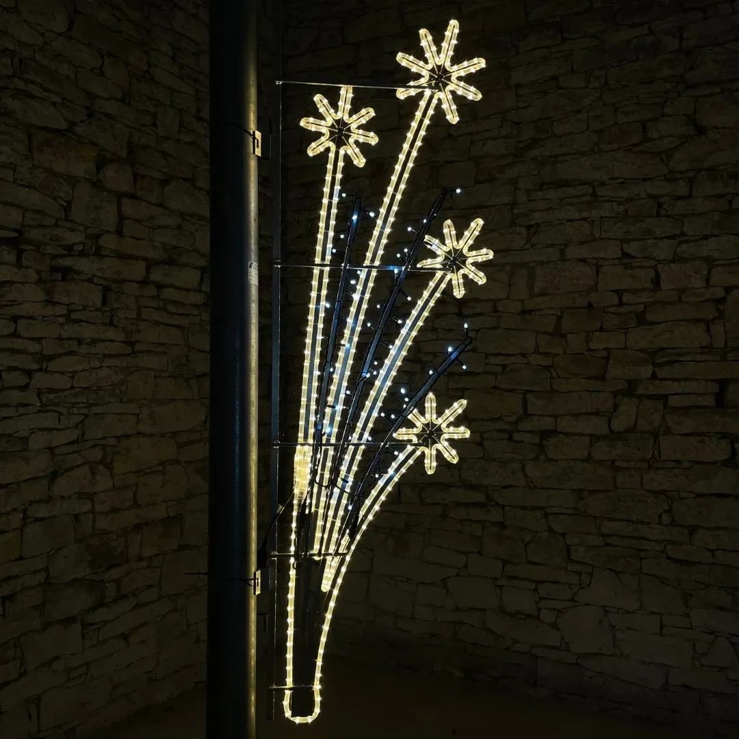 LED light decor, 65 x 200 cm, warm white with icy white chain, 230V