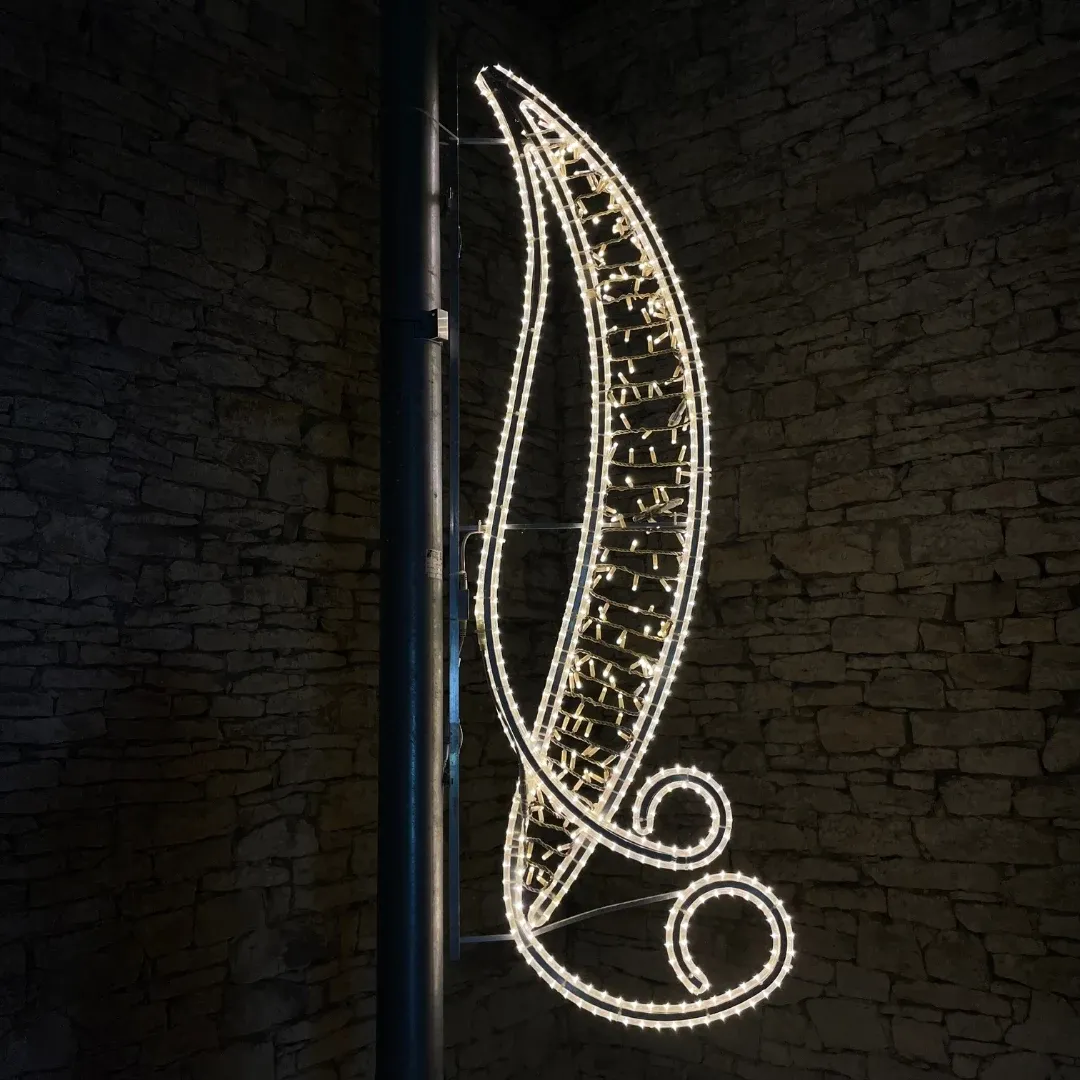 LED light motif, 230 x 80 cm, warm white with weave
