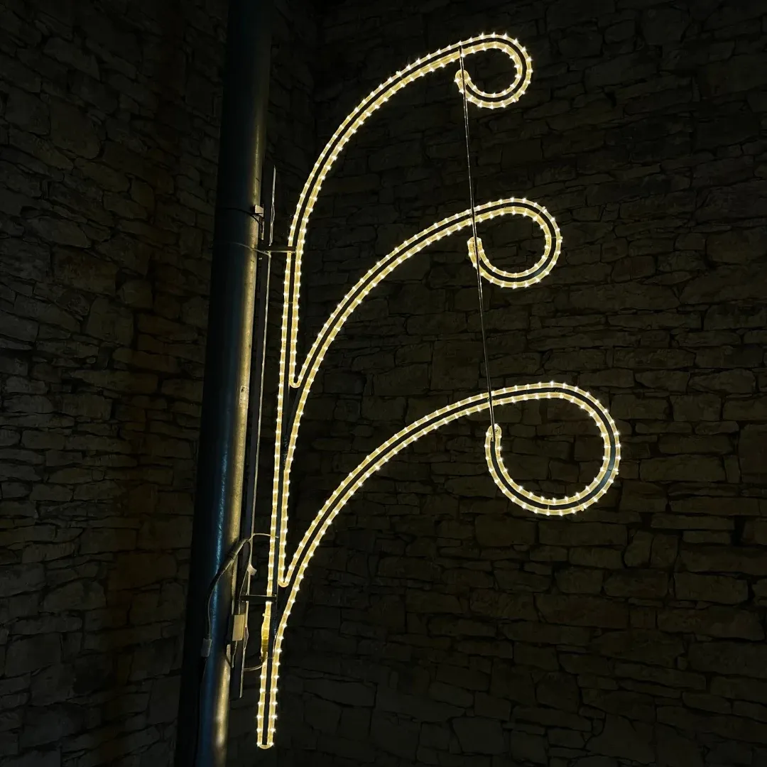 LED light motif three eyes above each other, warm white,210x110cm