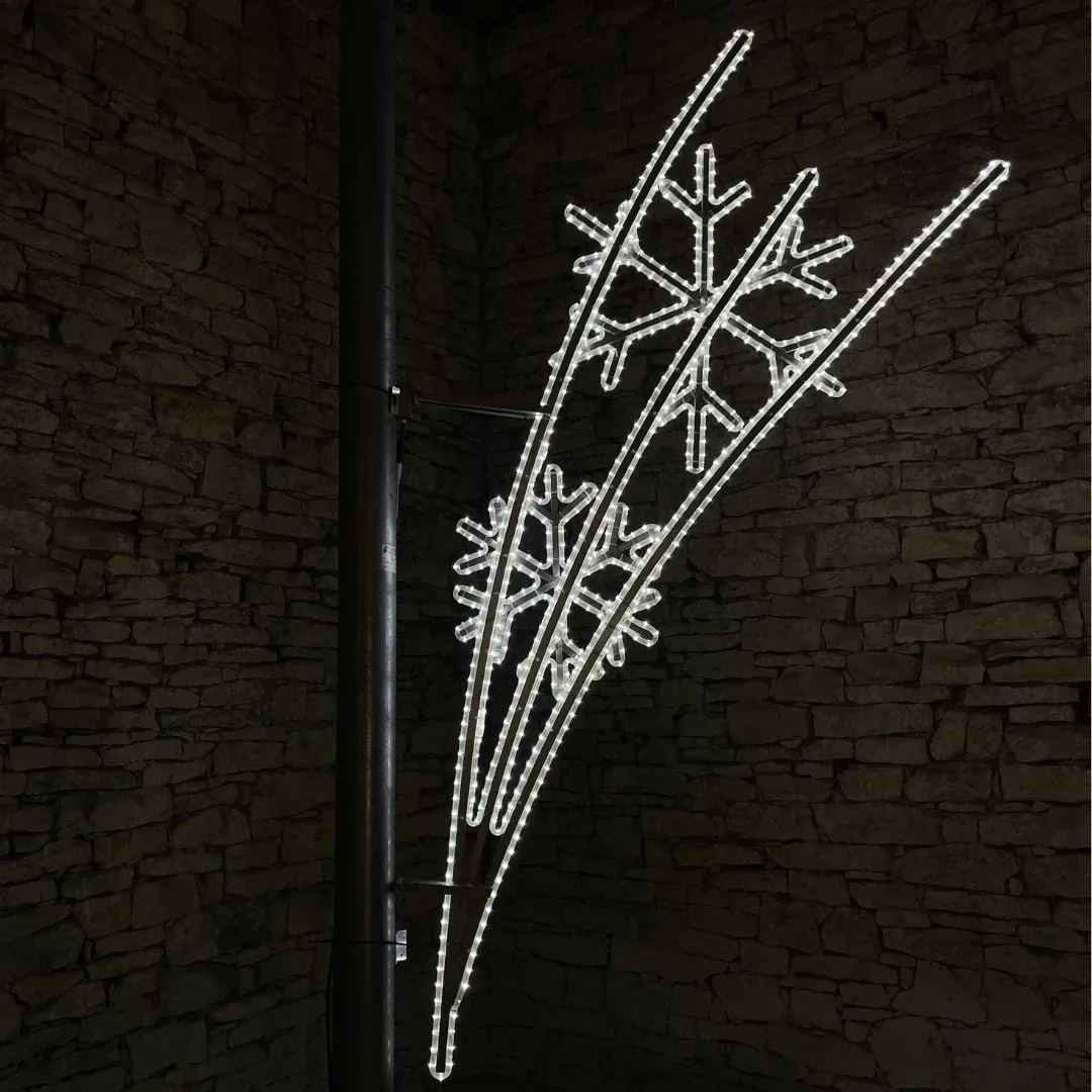 LED light motif 2 ice flakes,150x260cm, ice white