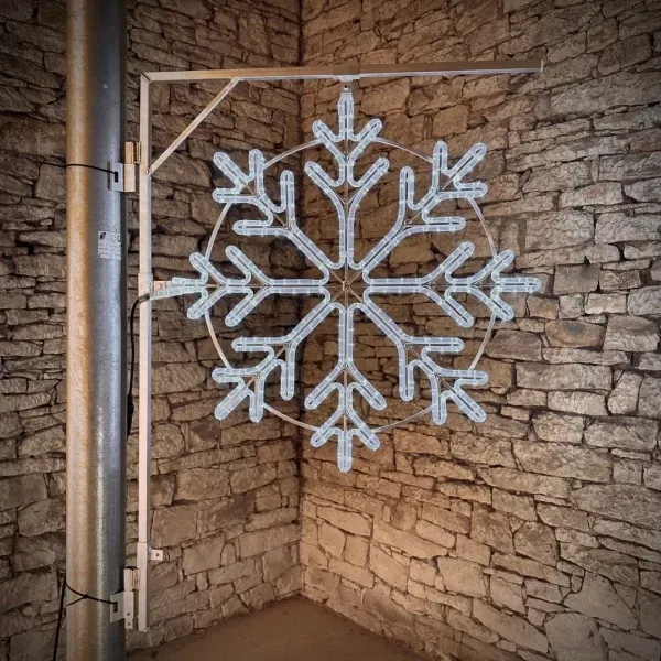 Easy Fix 2D LED light flake II, Ø 80 cm, icy white 3D printing, public lighting kit, aluminium