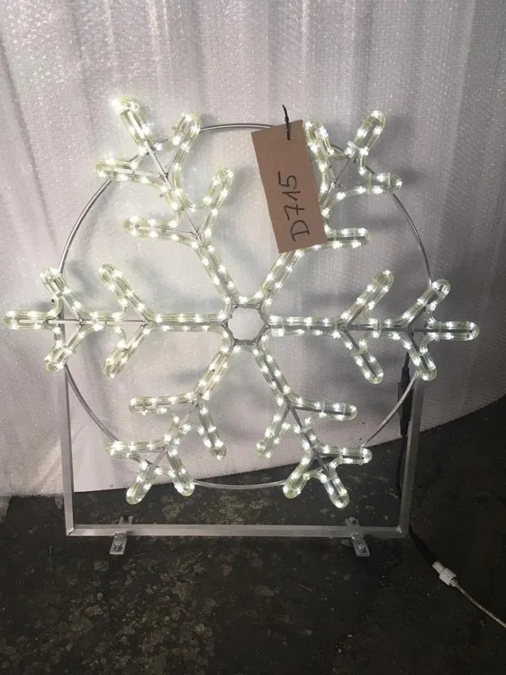 Decor snowflake 80cm diameter, ice white