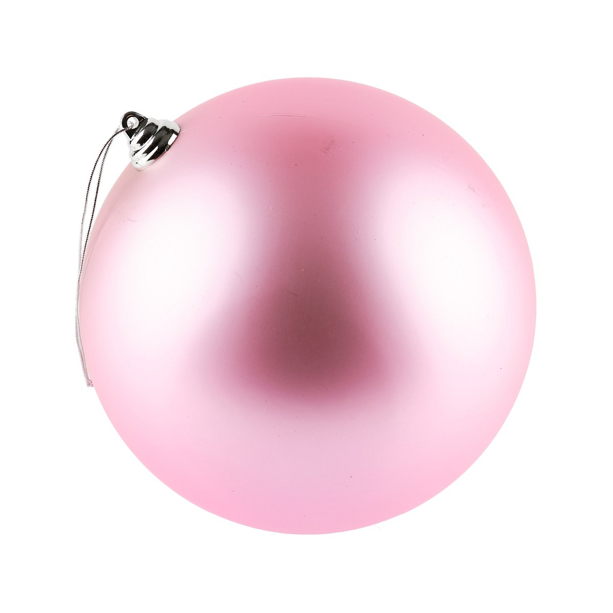 Christmas ball 20 cm plastic ornament soft pink matt outdoor