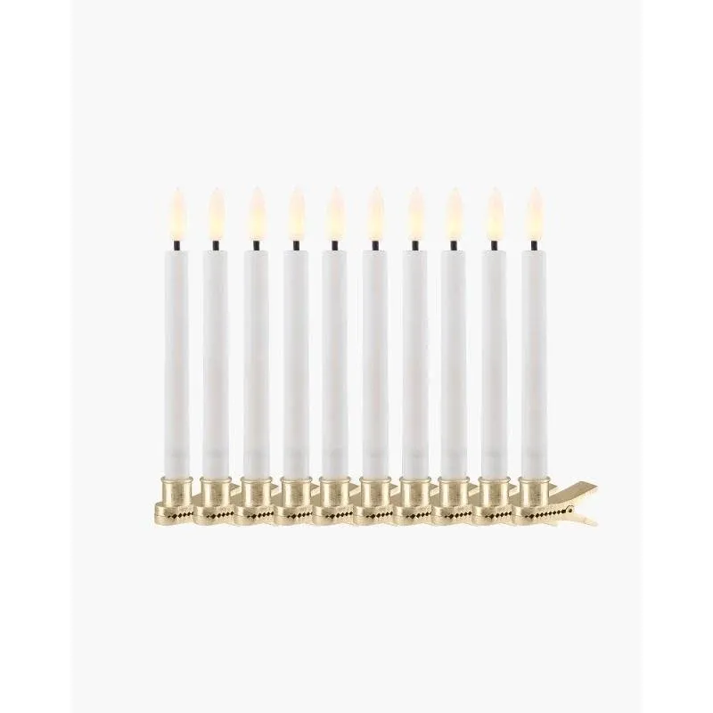 _Downloaded LED candles for Christmas tree Sille, 10 pcs, wax