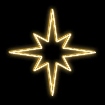 Easy Fix 2D LED star light, Ø 50 cm, warm white, hanging, aluminium
